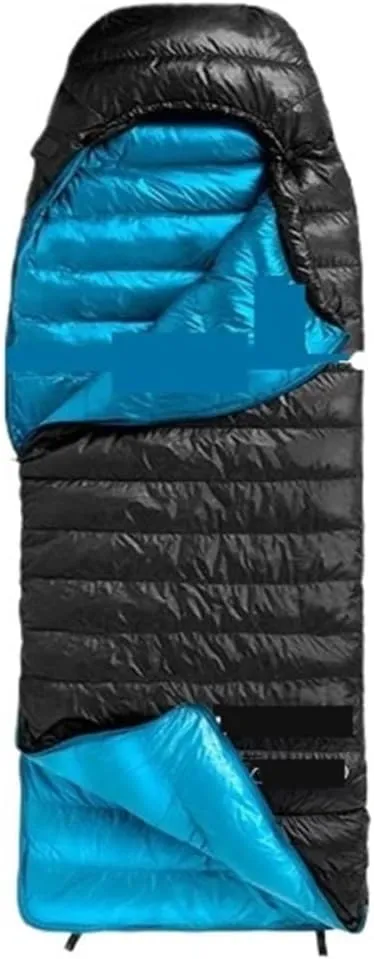 Envelope Duck Down Sleeping Bag - Ultra Warm & Lightweight for Camping and Hiking
