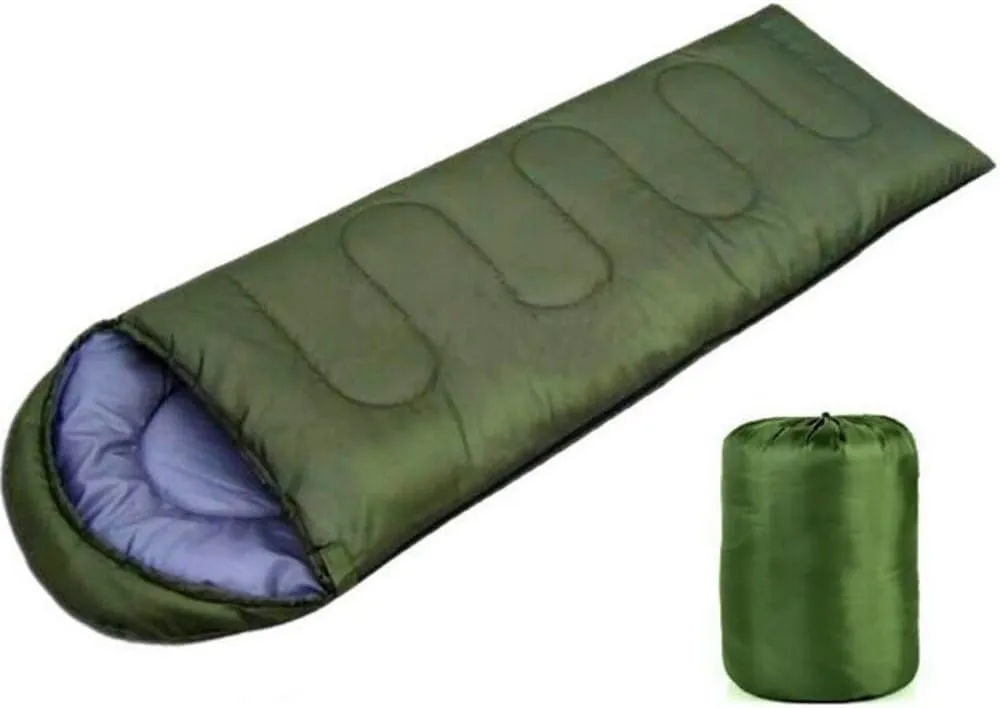 Envelope Hooded Sleeping Bag Outdoor Camping Adult Thickened Hollow Cotton Sleeping Bag