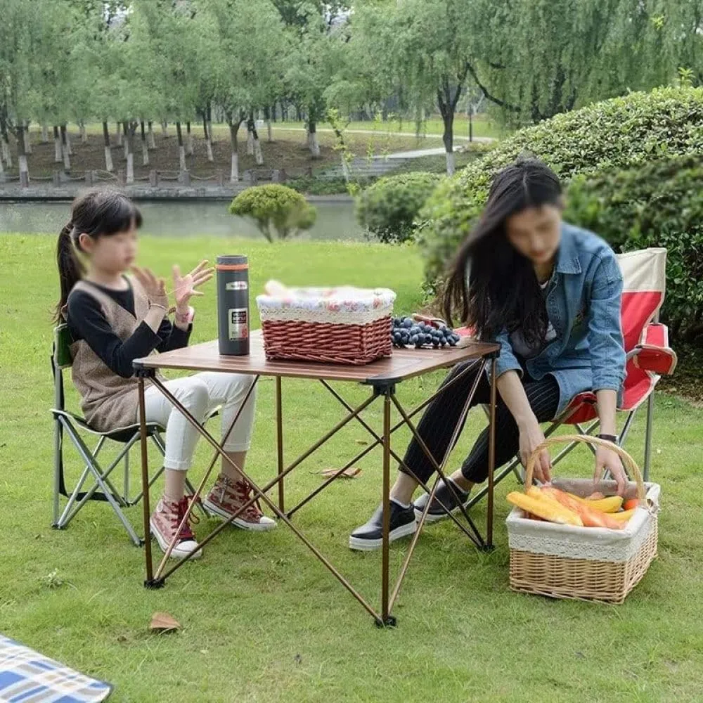 esmen Outdoor Camping Table,Ultra-Light Aluminum Alloy Portable Folding Table,Camping Picnic Table and Chairs for Camping,Picnic,Travel
