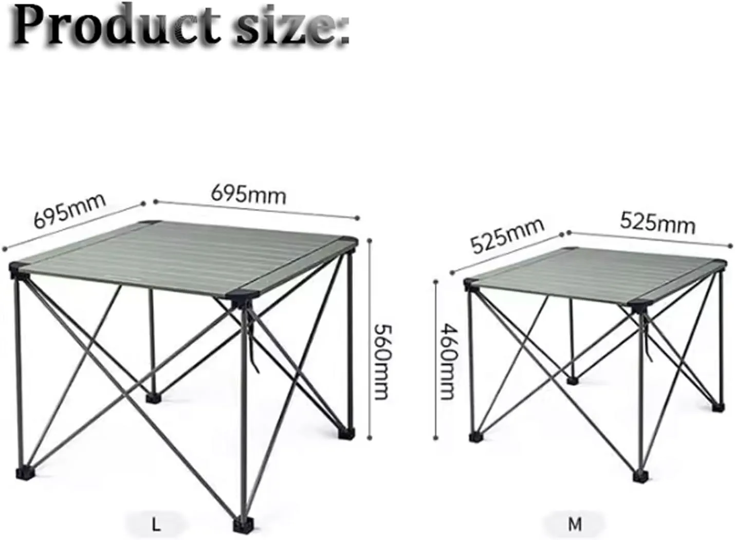 esmen Outdoor Camping Table,Ultra-Light Aluminum Alloy Portable Folding Table,Camping Picnic Table and Chairs for Camping,Picnic,Travel