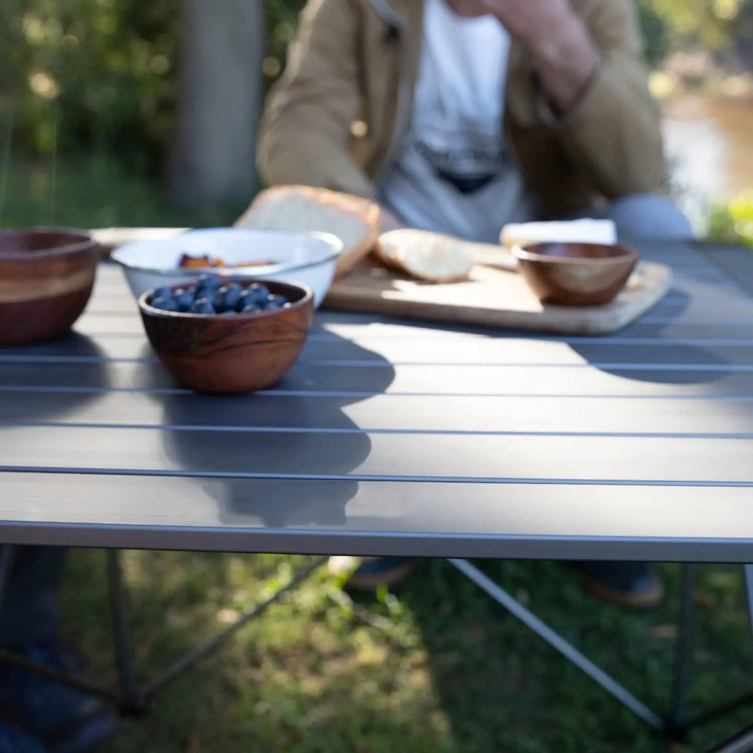 esmen Outdoor Camping Table,Ultra-Light Aluminum Alloy Portable Folding Table,Camping Picnic Table and Chairs for Camping,Picnic,Travel