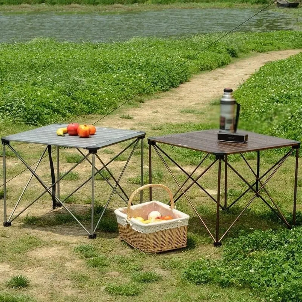 esmen Outdoor Camping Table,Ultra-Light Aluminum Alloy Portable Folding Table,Camping Picnic Table and Chairs for Camping,Picnic,Travel
