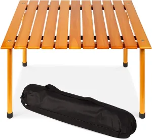 esmen Portable Camping Table,Outdoor Beach Table,Roll Up Folding Table, Folding Table with Storage Bag for Camping Picnic Barbecue