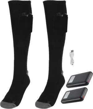 EVTSCAN Heated Electric Warm Thermal Boot Socks, Washable Battery Powered Thermal Heating Socks, USB Rechargeable Heated Socks, for Hunting Winter Skiing Outdoors