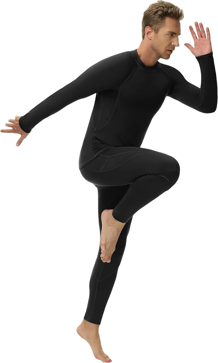 Ewedoos Long Johns for Men Comfortable Fit Mens Thermal Underwear Fleece Lined Top and Bottom Set with Pockets for Winter