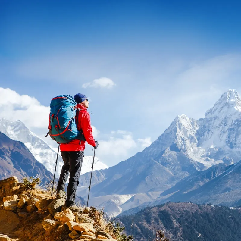 External Locking Aluminum Trekking Pole for Hiking