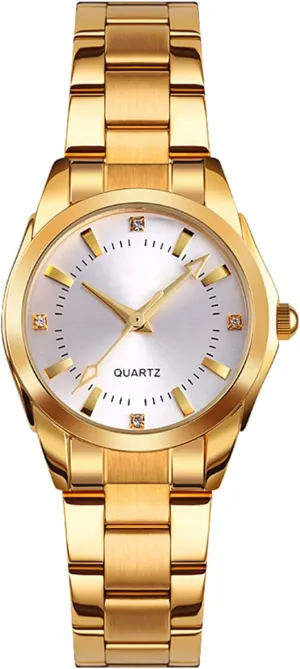 FANMIS Womens Fashion Casual Analog Quartz Date Week Ladies Business Dress Waterproof Stainless Steel Watches