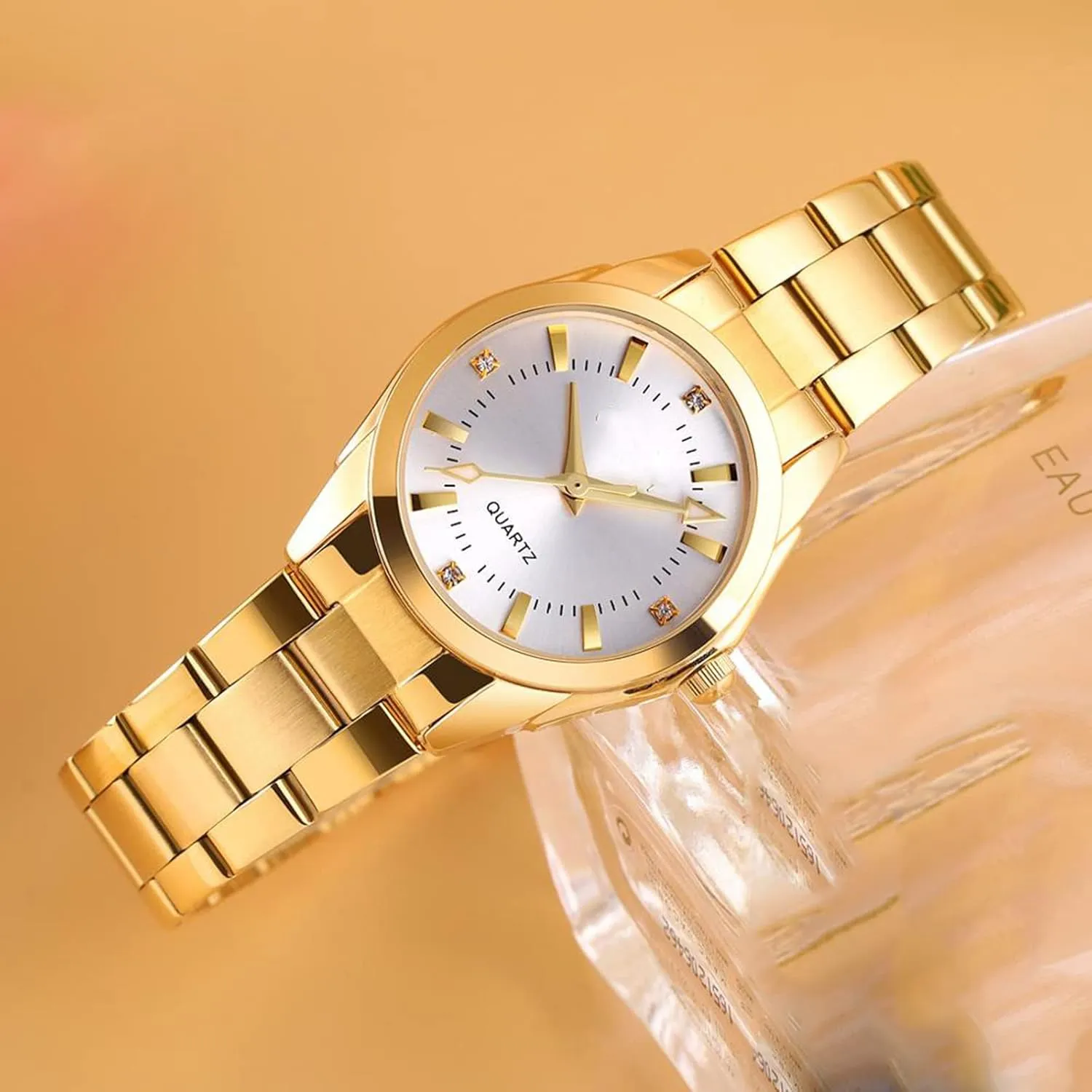 FANMIS Womens Fashion Casual Analog Quartz Date Week Ladies Business Dress Waterproof Stainless Steel Watches