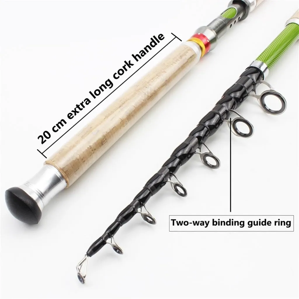 Far Projection Telescopic Road Subrod Long Wooden Stem Sea Rod Rock Fishing Rod Carbon Carp Bass Rod