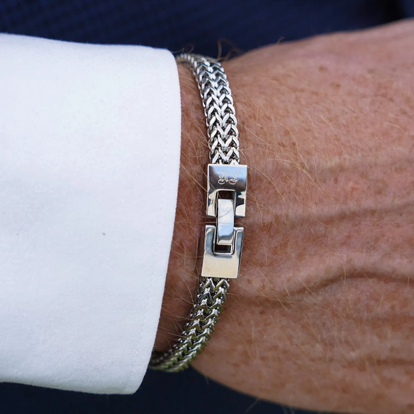 Fehu bracelet - Silver-toned