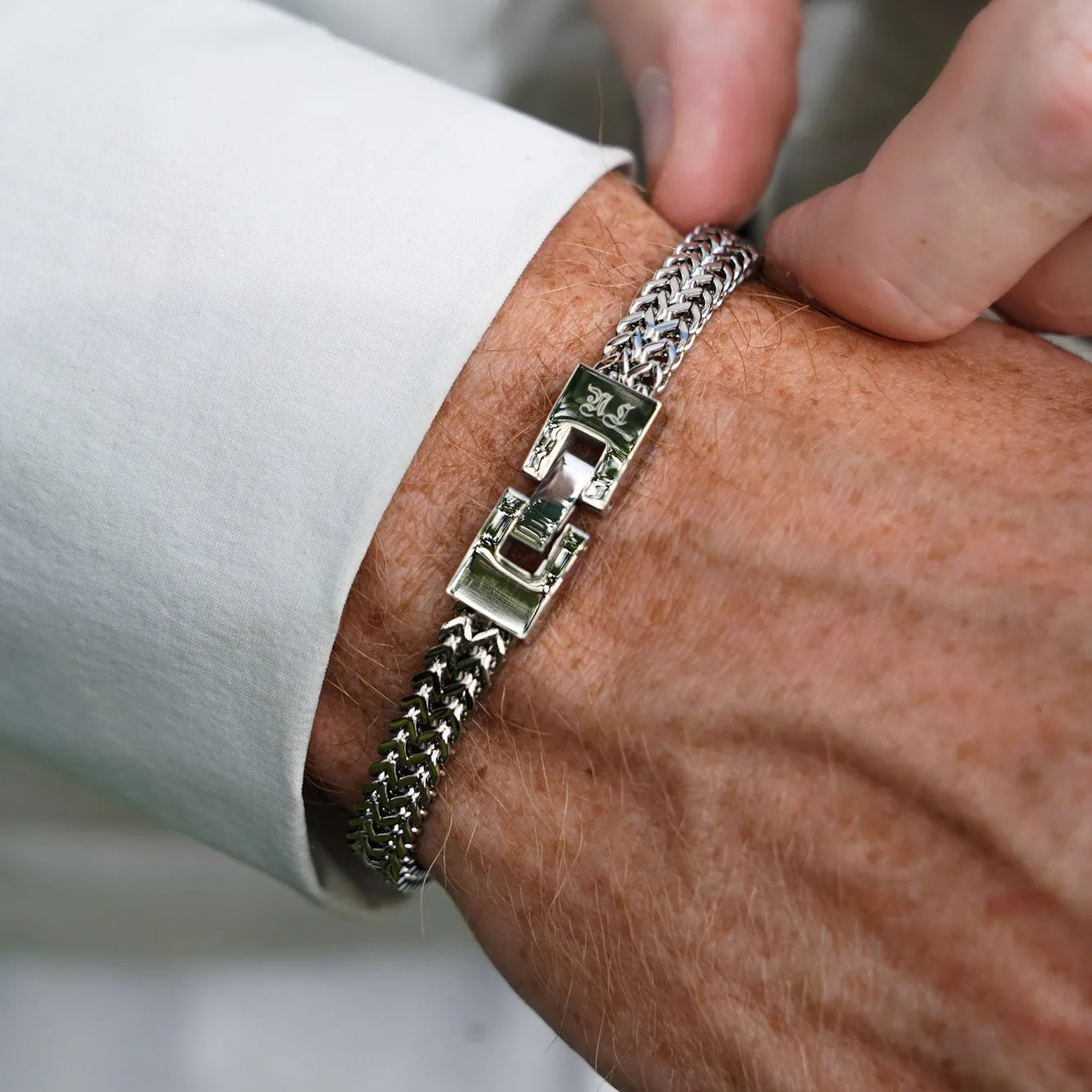 Fehu bracelet - Silver-toned