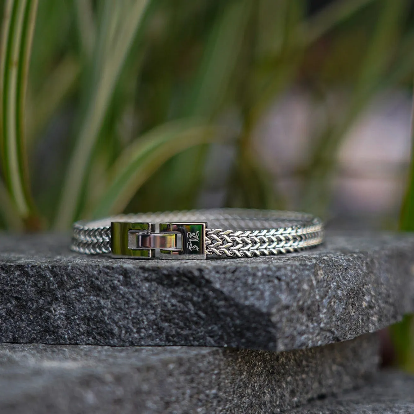 Fehu bracelet - Silver-toned