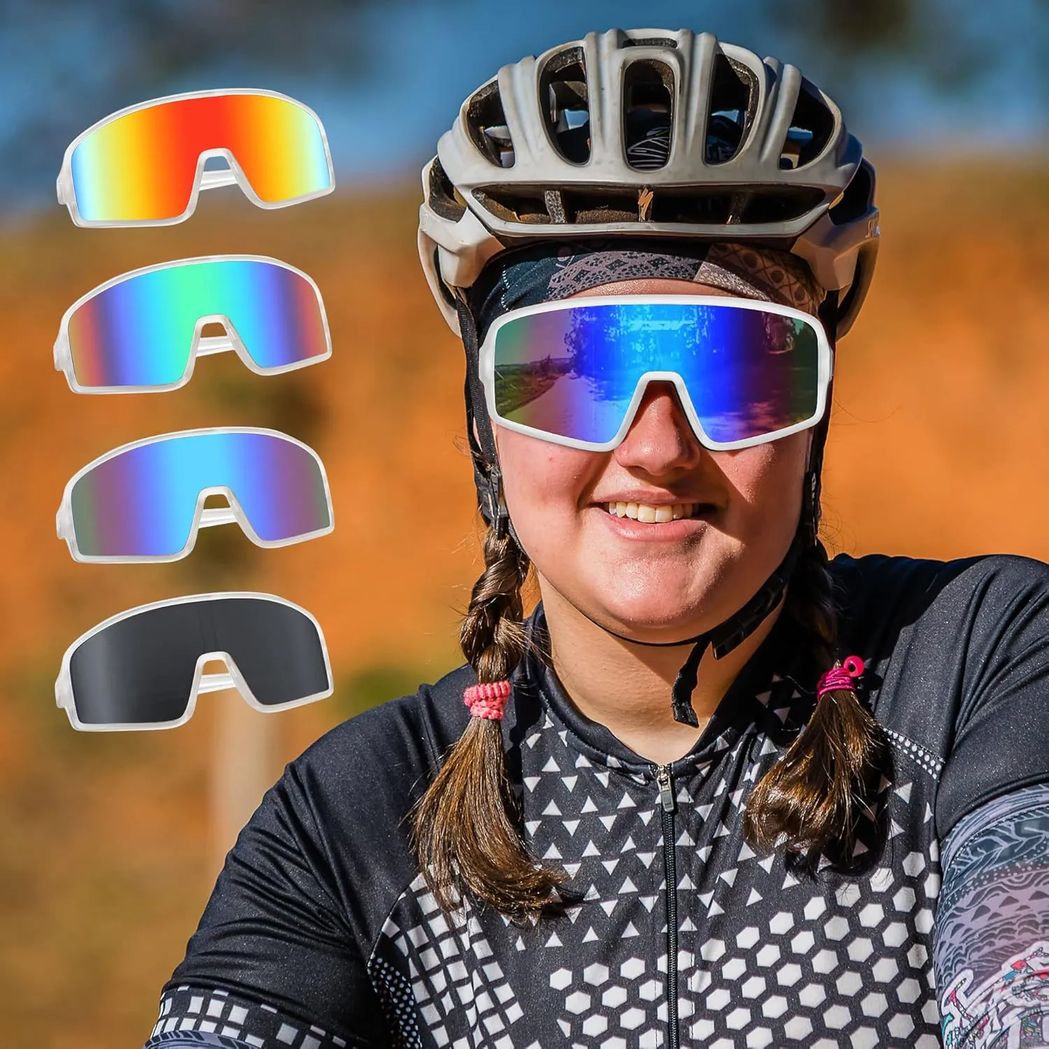 FEISEDY Men Women Sports Sunglasses Baseball Sun Glasses Cycling Fishing Running Trekking 80s 90s Youth Visor UV400 B2962