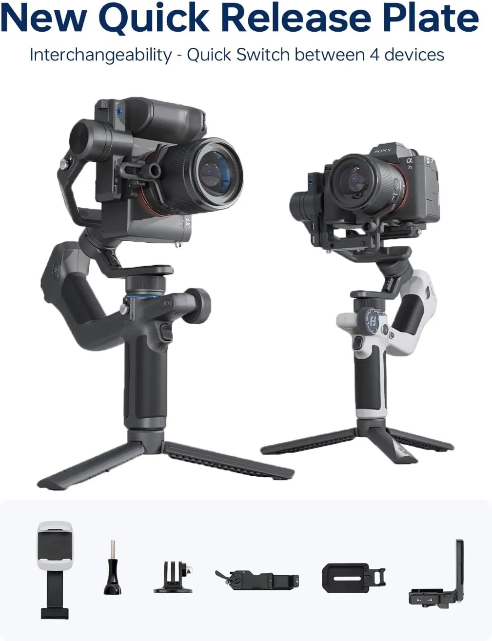 FeiyuTech SCORP Mini-2 Combo:Portable Bag 11''Carbon Fiber Pole Fill Light,All in One 3-Axis Camera Stabilizer,Built-in AI Tracker Handheld Gimbal for Mirrorless Camera,GoPro,Smartphone (Black)