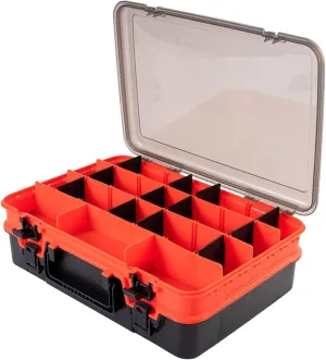 Fishing Bait Box Double-Layer Fishing Toolbox Compartment Detachable Multi Grids Lightweight Fishing Gear Accessories Tool (Rood)