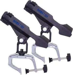 Fishing Boat Rods Holder Folding with Large Clamp Opening 360 Degree Adjustable Fishing Rod Racks Racks Holder 2 Pcs