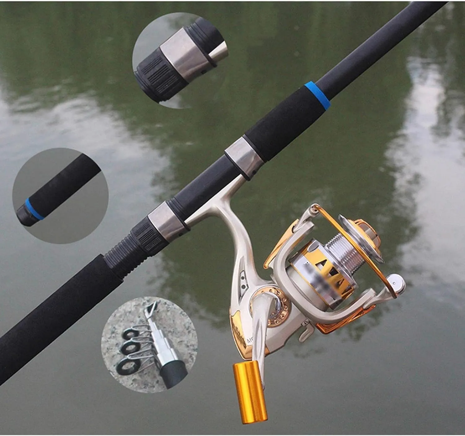 Fishing Pole Fishing Rod and Reel Combos Carbon Fiber Telescopic Fishing Pole with Reel Combo Kit for Beginners Fishing Rods
