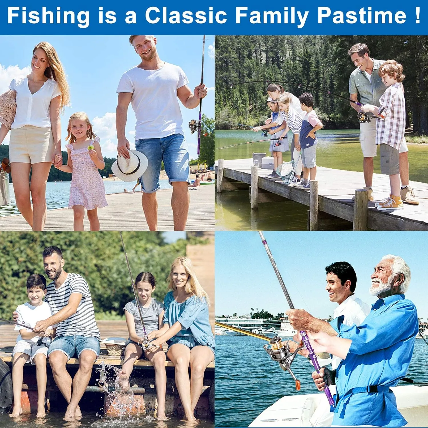 Fishing Rod and Reel Combos, Carbon Fiber Telescopic Fishing Pole Kit with Spinning Reel, Fishing Line, Fishing Lures, Travel Bag for Beginner Saltwater Freshwater Fishing