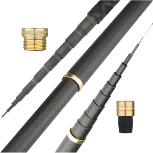 Fishing Rod Carbon Fiber Hand Fishing Pole Telescopic Fishing Rod 2.7M/3.6M/3.9M/4.5M/5.4M/6.30M/7.2M/8M/9M/10M Stream Rod(3.9M)