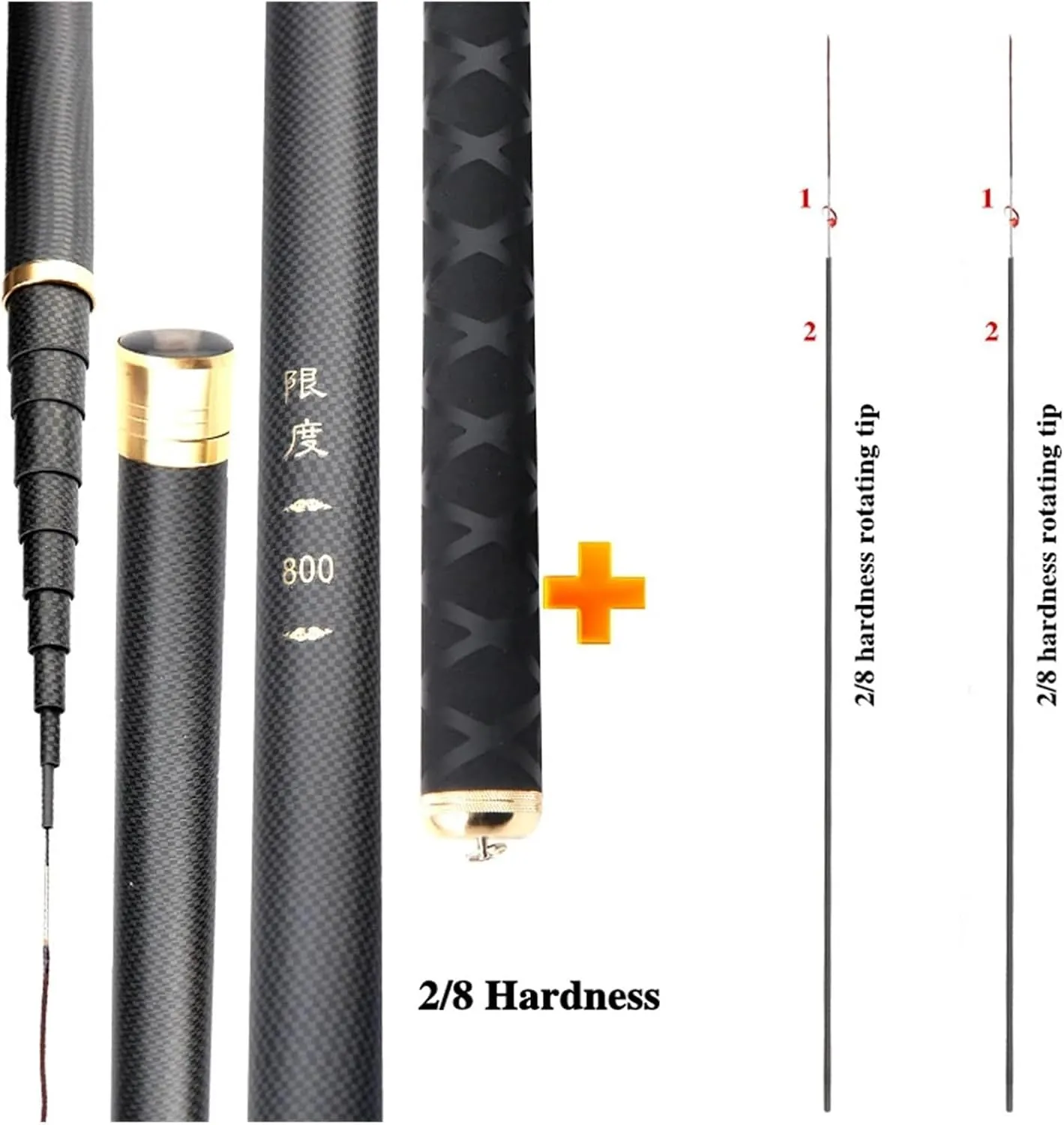 Fishing Rod Carbon Fiber Hand Fishing Pole Telescopic Fishing Rod 2.7M/3.6M/3.9M/4.5M/5.4M/6.30M/7.2M/8M/9M/10M Stream Rod(3.9M)