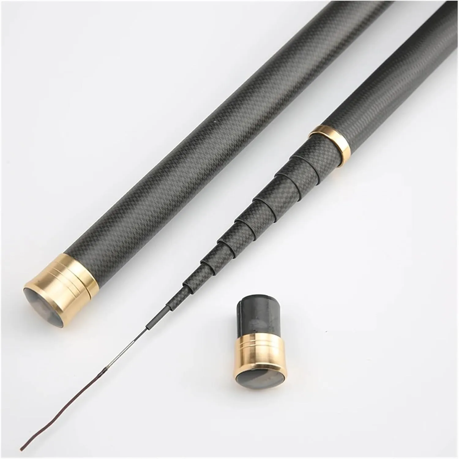 Fishing Rod Carbon Fiber Hand Fishing Pole Telescopic Fishing Rod 2.7M/3.6M/3.9M/4.5M/5.4M/6.30M/7.2M/8M/9M/10M Stream Rod(3.9M)