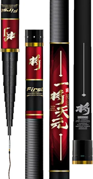 Fishing Rod Carbon Fiber Long Section19 Tone 8m 9m 10m 11m 12m 13m 14m 15m Portable Telescopic Fishing Rods Long Distance Big Fish Fishing Gear