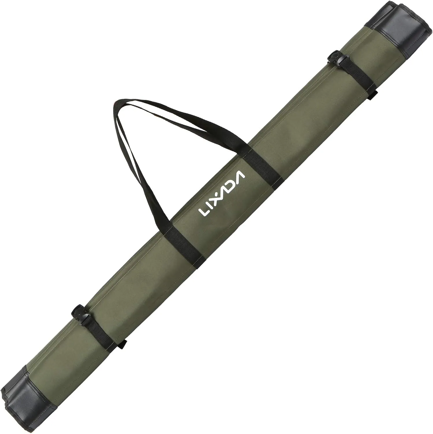 Fishing Rod Case Portable Soft Case Folding Pole Storage Bag Organizer Pole Set, Green