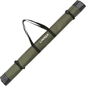 Fishing Rod Case Portable Soft Case Folding Pole Storage Bag Organizer Pole Set, Green