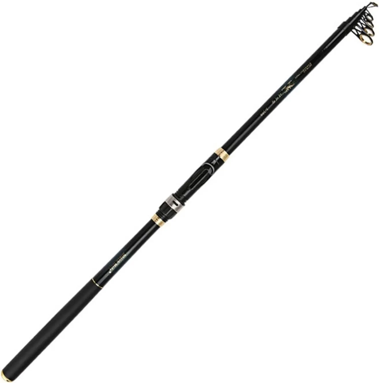 Fishing Rod Fishing Poles Telescopic Fishing Rod 2.1M -3.6M Spinning Carp Fishing Rod Feeder Hard Carbon Carbon Fiber Telescopic Fishing Rod Fishing Pole Kit(Black,3.6 m)