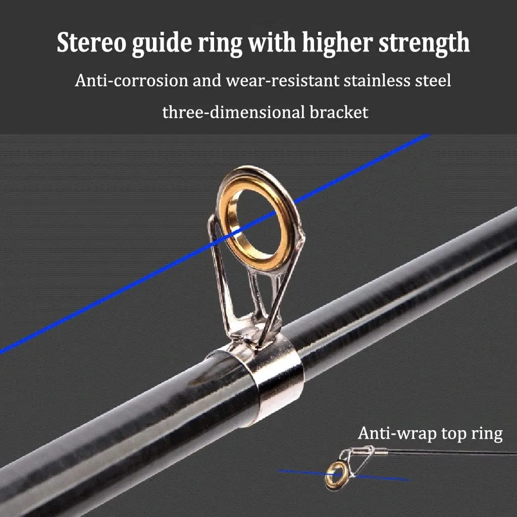 Fishing Rod Telescopic Fishing Pole Portable Mini Sea Fishing Throwing Rod Spinning Fishing Pole, Metal Reel Seat, Travel Fishing Pole for Bass Trout Fishing (Size : 1.2m)