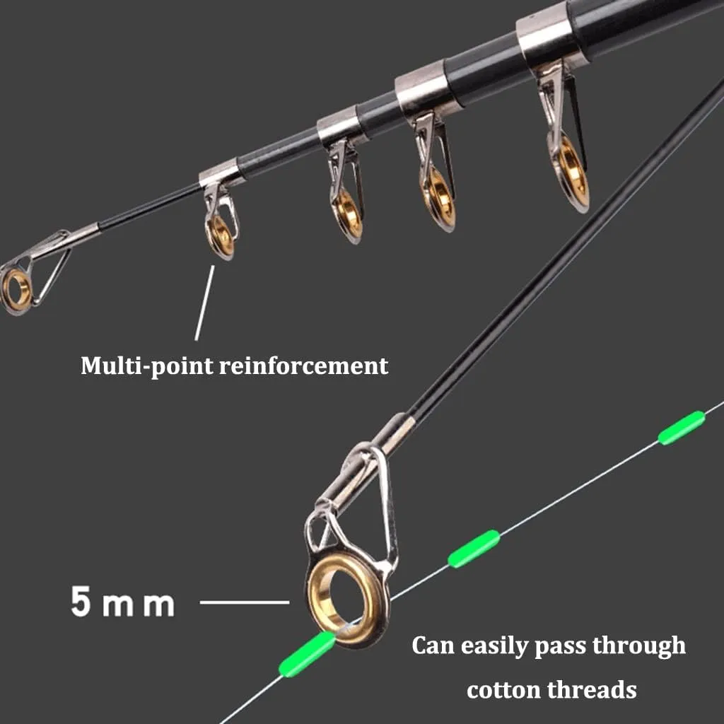 Fishing Rod Telescopic Fishing Pole Portable Mini Sea Fishing Throwing Rod Spinning Fishing Pole, Metal Reel Seat, Travel Fishing Pole for Bass Trout Fishing (Size : 1.2m)