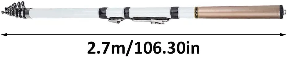 Fishing Rod, Telescopic Fishing Rod, Portable Fishing Rod, Carbon Fiber, Telescopic, Lightweight, Portable, Easy to Use, Easy to Carry, Fishing Gear for