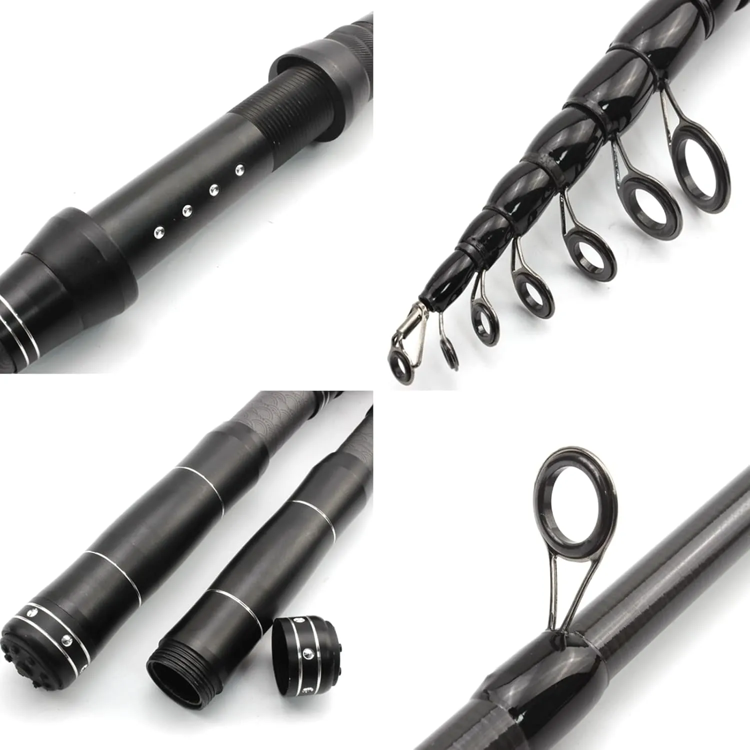 Fishing Rods Multifunction Spinning Rod 1.8M-3.0M Telescopic Fishing Tackle Ultrashort Travel Fishing Rod Carbon Fishing Fish Pole Fishing Accessories