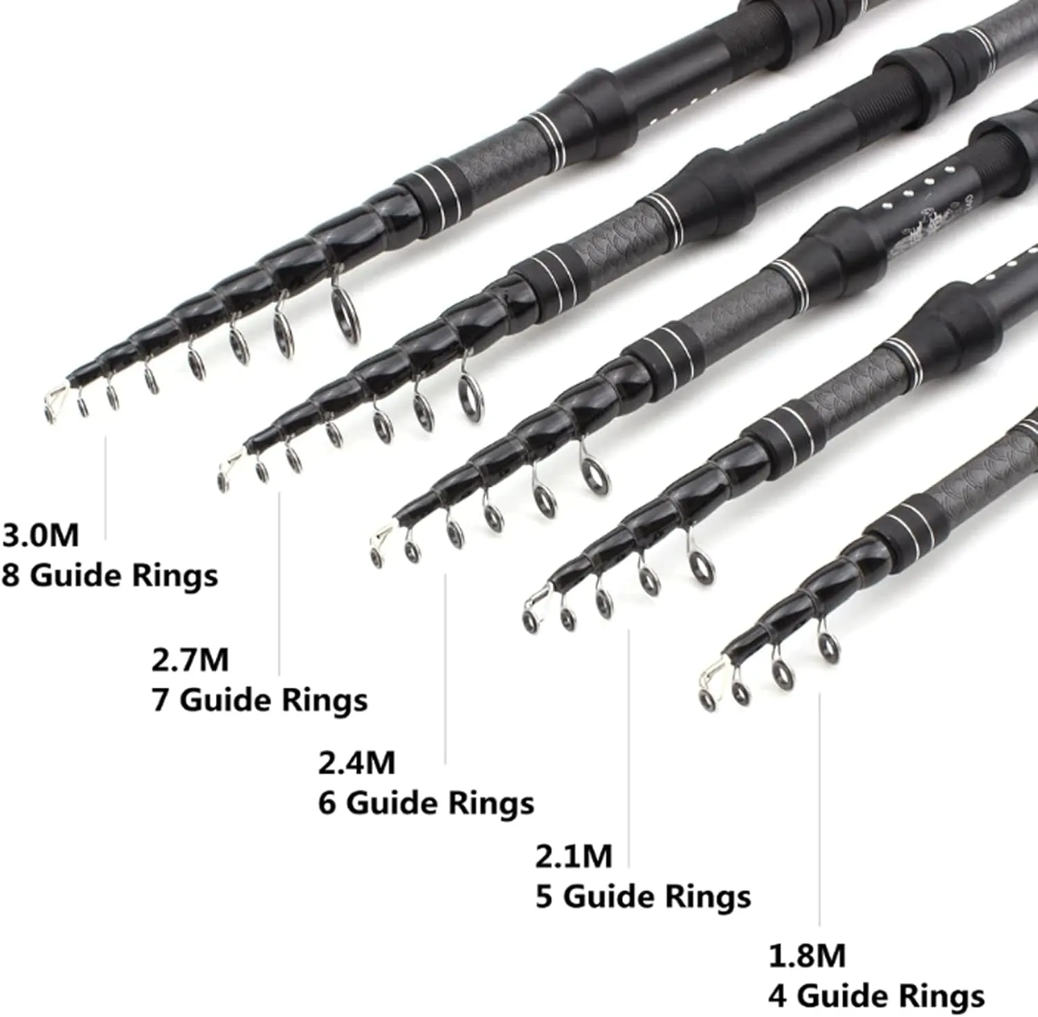 Fishing Rods Multifunction Spinning Rod 1.8M-3.0M Telescopic Fishing Tackle Ultrashort Travel Fishing Rod Carbon Fishing Fish Pole Fishing Accessories