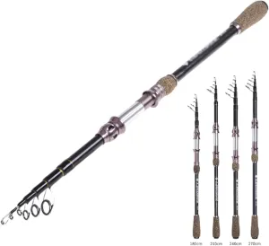 Fishing Rods Travel Spinning Sea Fishing Rod 1.8M 2.1M 2.4M Carbon Fiber Telescopic Fishing Rod Fishing Goods Tools Accessories Fishing Accessories