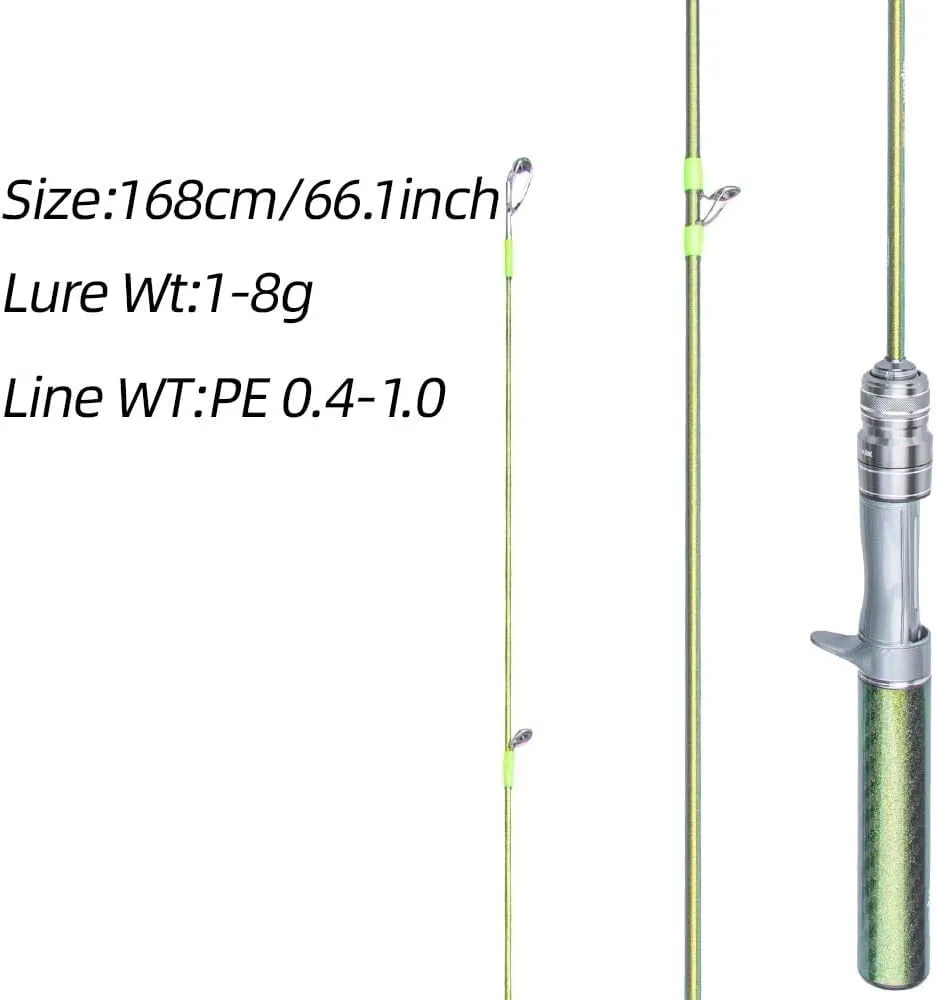 Fishing Rods, UL Carbon Fiber Trout Ultralight Casting Fishing Pole Fishing Tackle