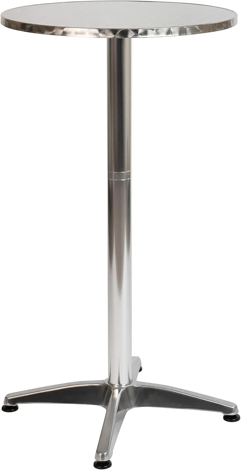 Flash Furniture Metal Bar Table - Aluminum Patio Table - Mellie 23.5"H Round Bar Height Table - Indoor/Outdoor