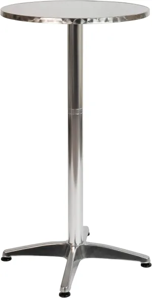 Flash Furniture Metal Bar Table - Aluminum Patio Table - Mellie 23.5"H Round Bar Height Table - Indoor/Outdoor