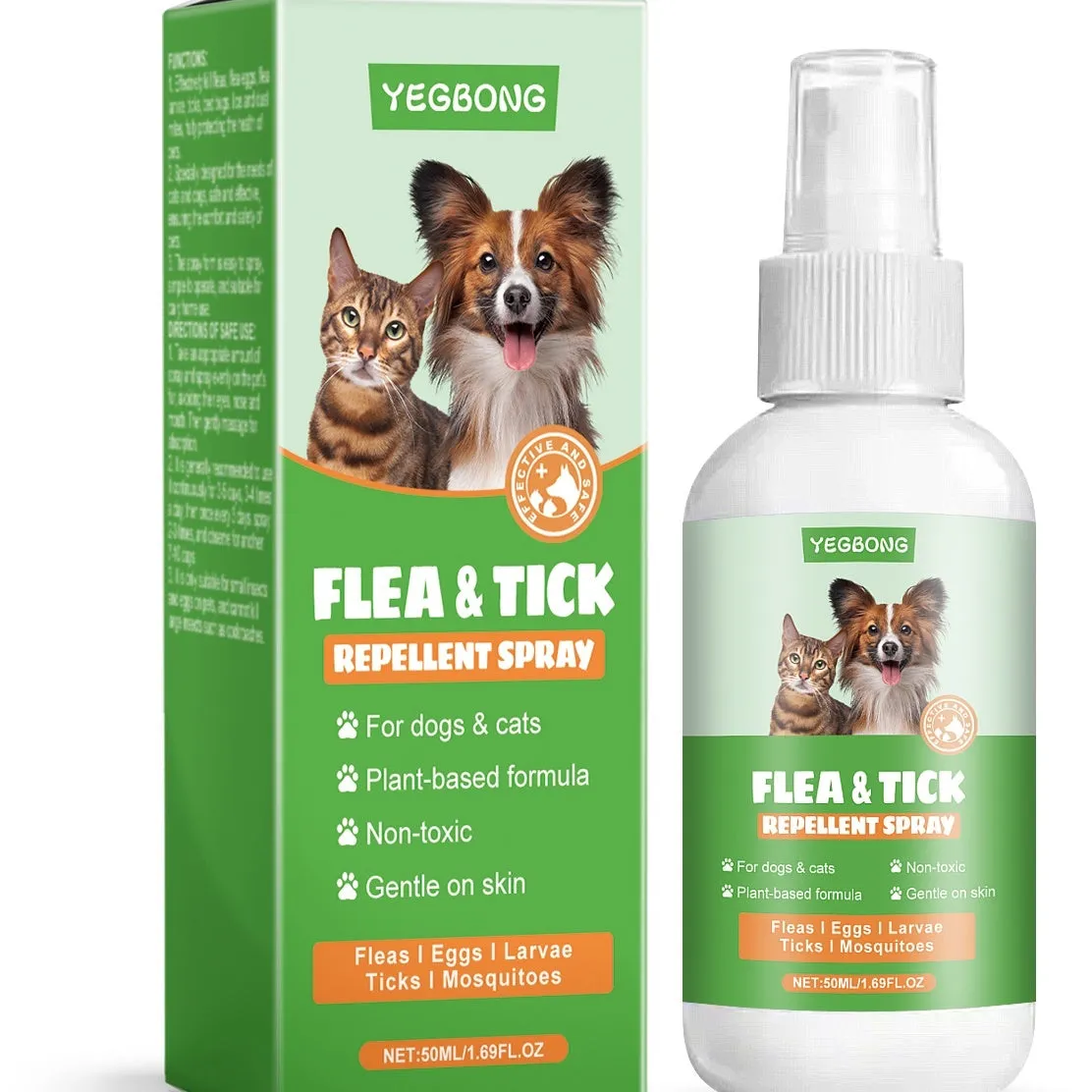 Flea & Tick Repellent Spray for Pets - Fast Acting & Safe