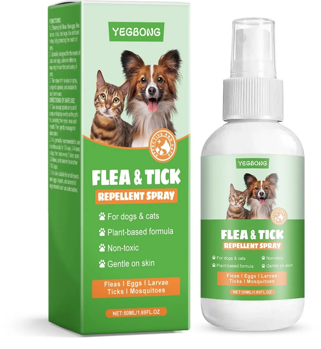 Flea & Tick Repellent Spray for Pets - Fast Acting & Safe