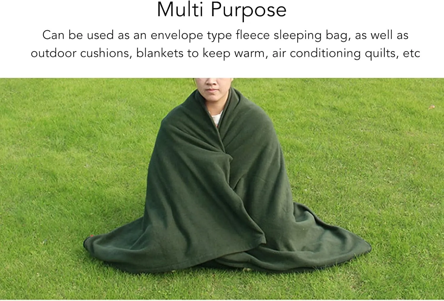Fleece Lined Sleeping Bag for Adults,Portable Travel Warm and Cold Weather Sleeping Bag Water Proof, Comfort with Compression Sack for Business Trip, Travel, Outdoor Camping