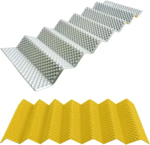 Foam Sleeping Mats for Camping Outdoor Aluminum Film Ultralight Soft Moisture-Proof Mat Sleeping Pad Foldable Sleeping Bed for Camping Tent Mat(Yellow)