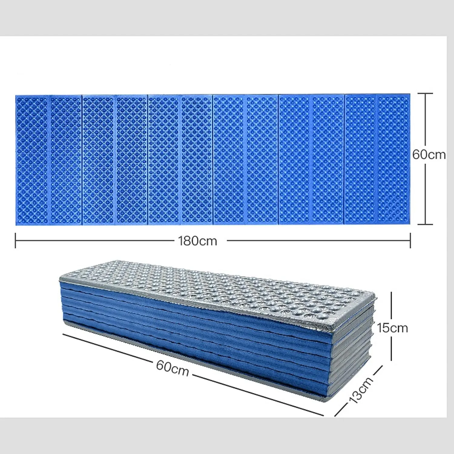 Foam Sleeping Mats for Camping Outdoor Aluminum Film Ultralight Soft Moisture-Proof Mat Sleeping Pad Foldable Sleeping Bed for Camping Tent Mat(Yellow)