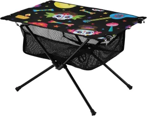 Fold Camp Table Mexican Style Ethnic Holiday Music Adjustable Camping Supplies Accessories for Park Garden Beach Travel