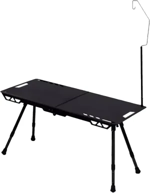 Foldable Camping Table, Adjustable Metal Small Table, Portable Camping Side Table with Retractable Legs Ultralight Aluminum Alloy Picnic Table Compact, for Barbecues, Lightweight, Picnic, Travel
