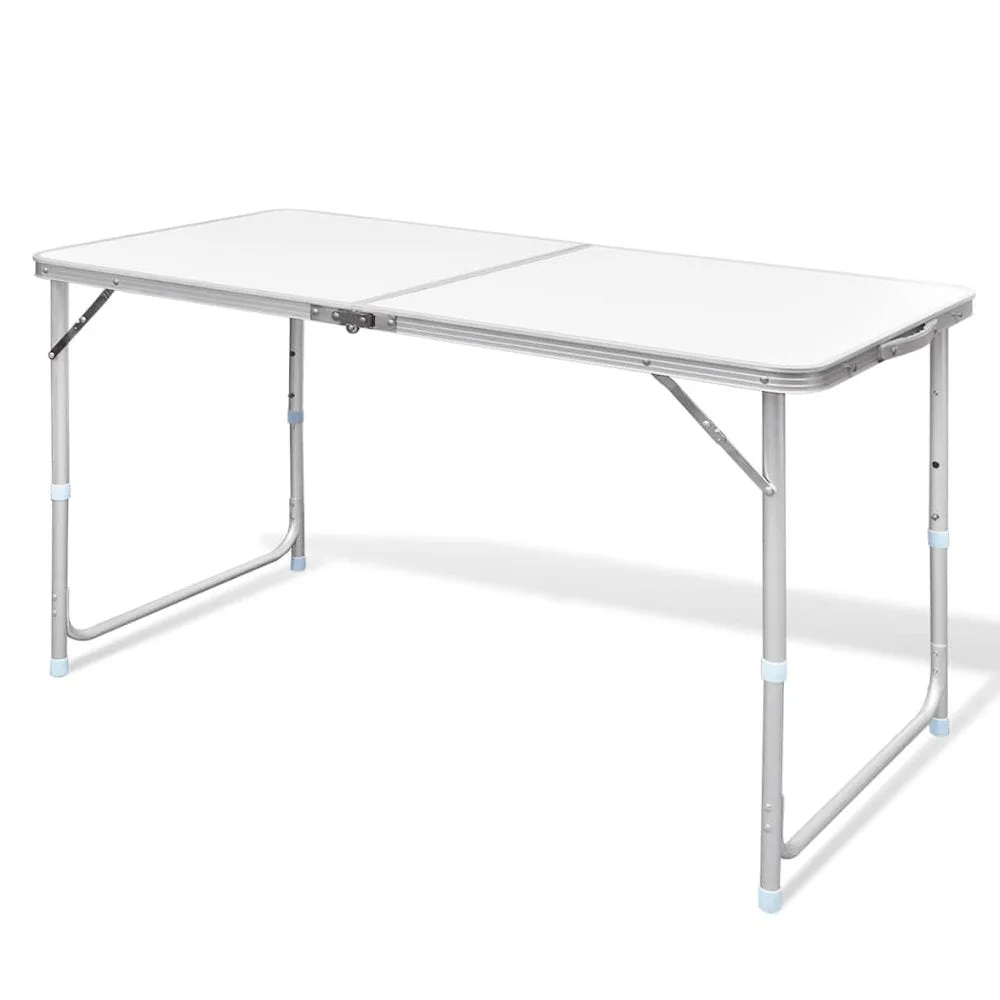 Foldable Camping Table Height Adjustable Aluminum 47.2''x23.6'' - vidaXL