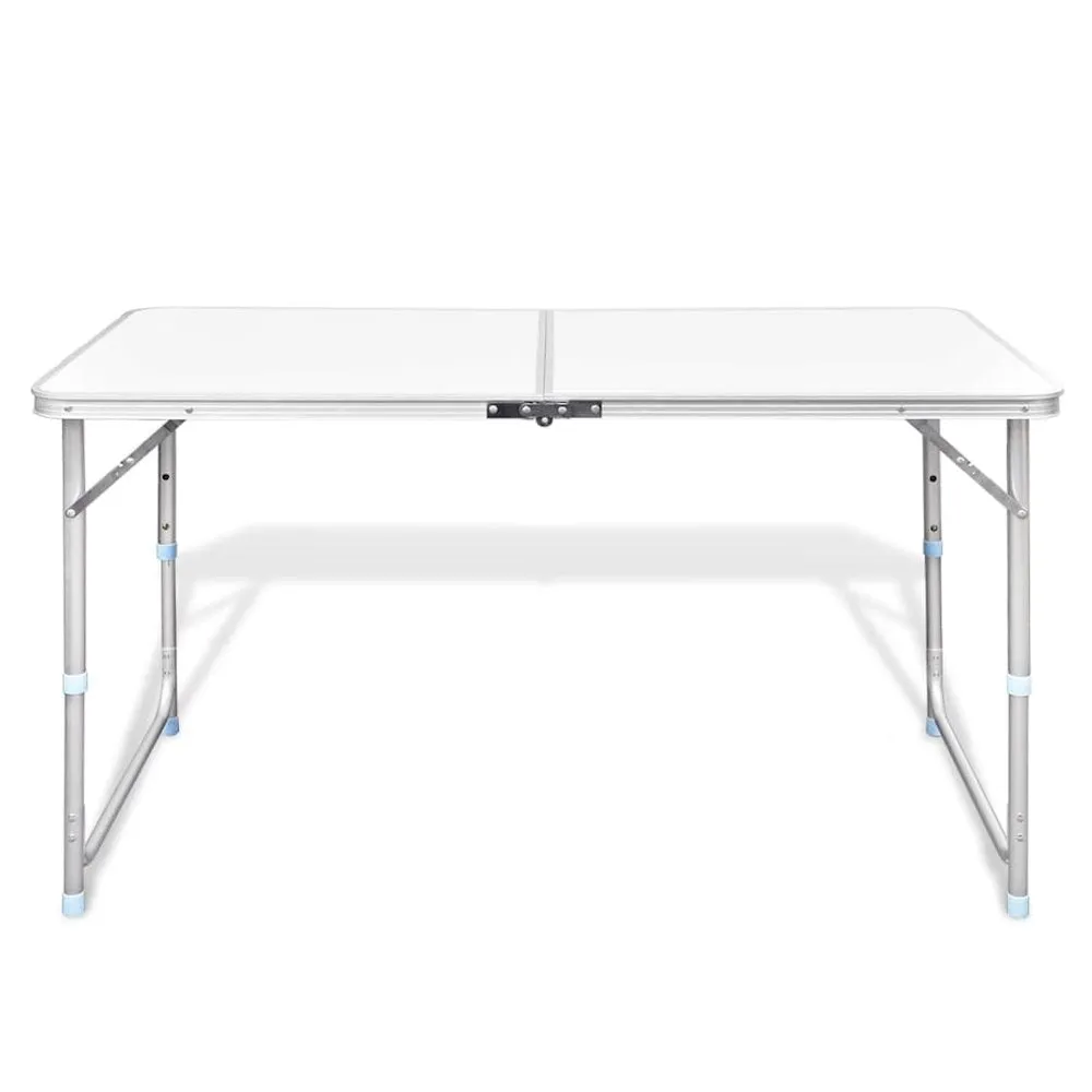 Foldable Camping Table Height Adjustable Aluminum 47.2''x23.6'' - vidaXL