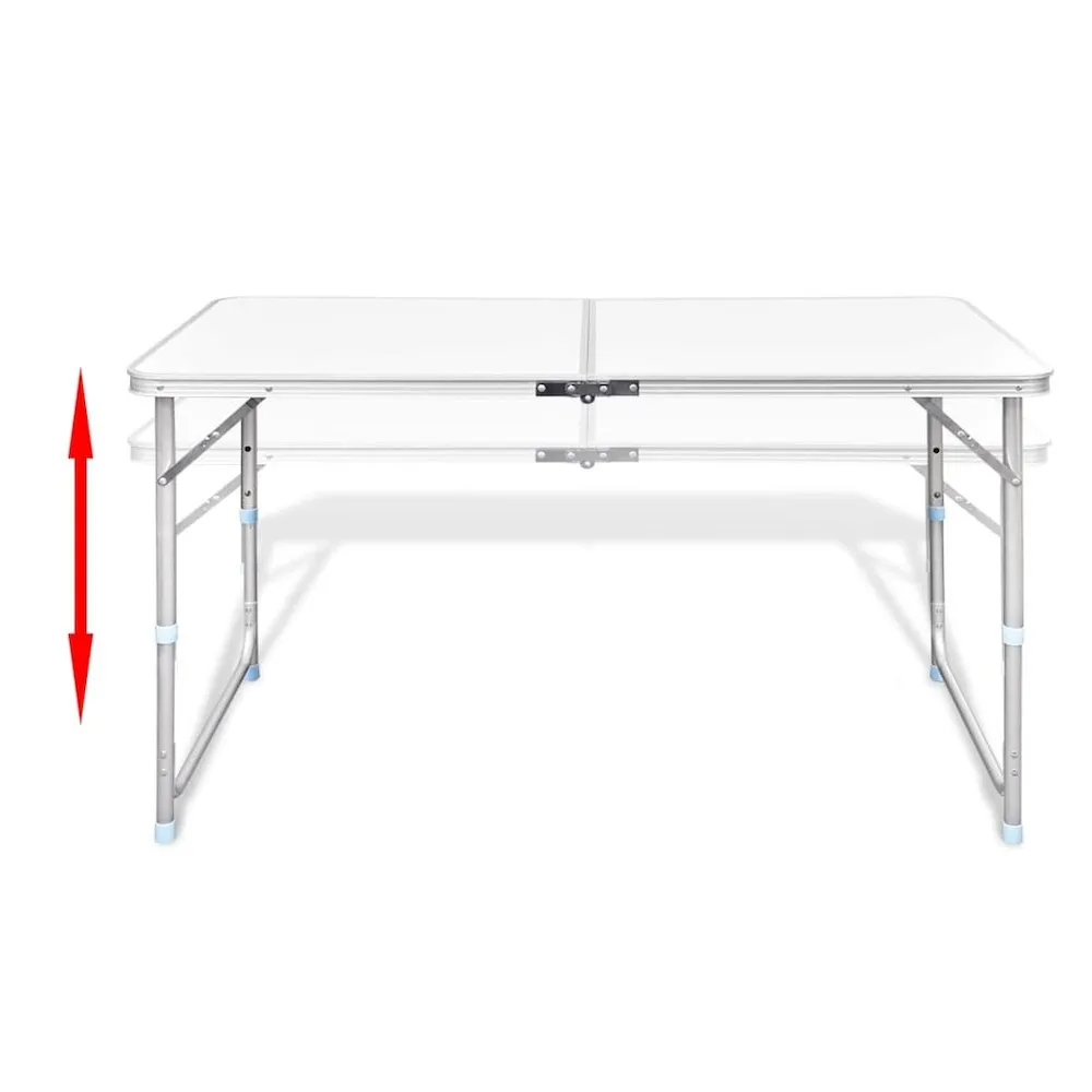 Foldable Camping Table Height Adjustable Aluminum 47.2''x23.6'' - vidaXL
