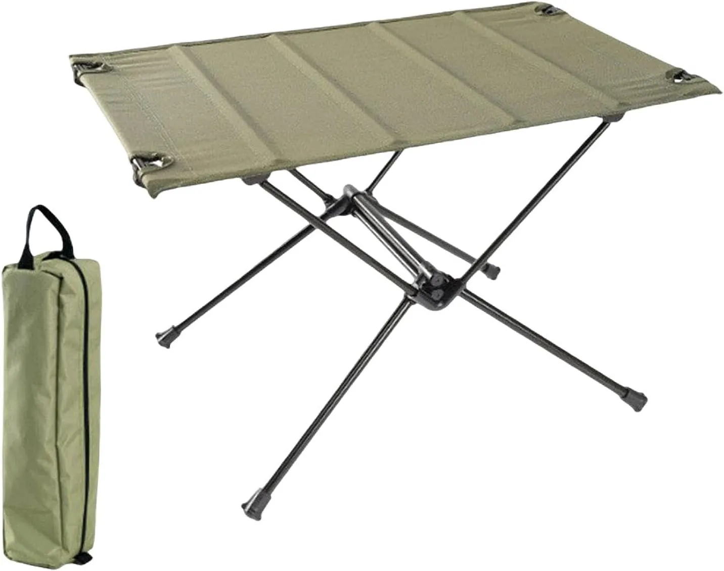 Foldable Camping Table, Outdoor Table, Beach Table, Ultralight Desk for Backpacking, Green