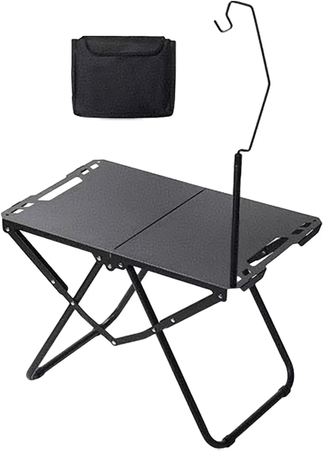 Foldable Camping Table with Carry Bag Portable Carbon Steel Practical Versatile Beach Table Compact Stand for BBQ Parties RV
